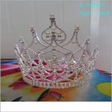 Atacado Moda pérola grande concurso de tiara full high kings crowns pictures